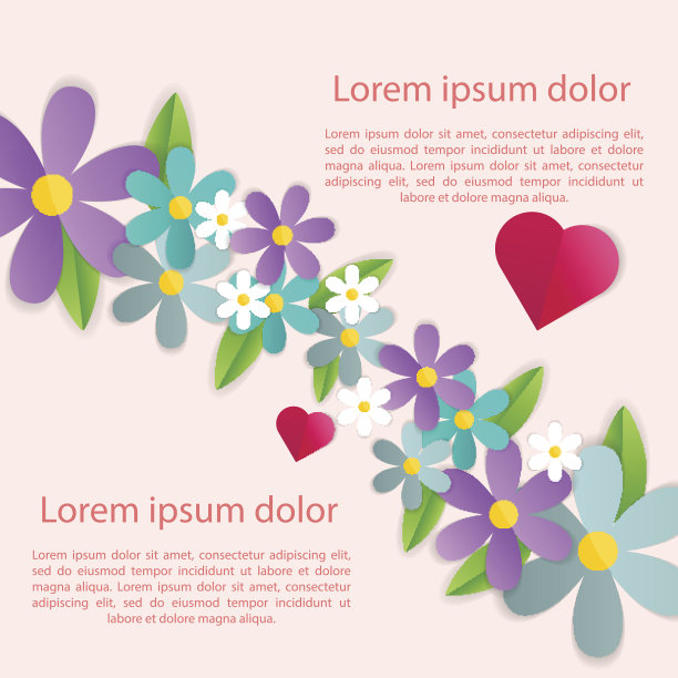 浪漫的海报框架装饰心形，鲜花和框架的情人节贺卡或婚礼邀请。图片下载