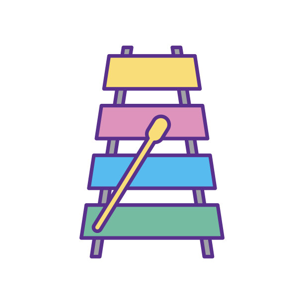 木琴乐器图标图片下载