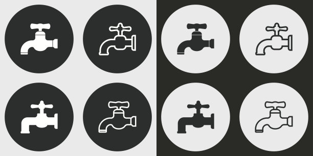 水龙头图标集图片下载