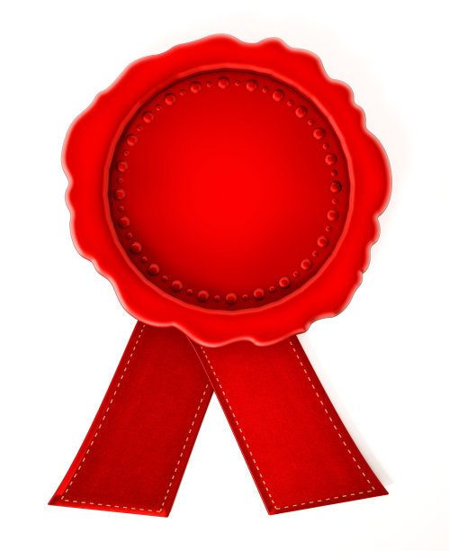 红蜡印章孤立在白色上图片下载