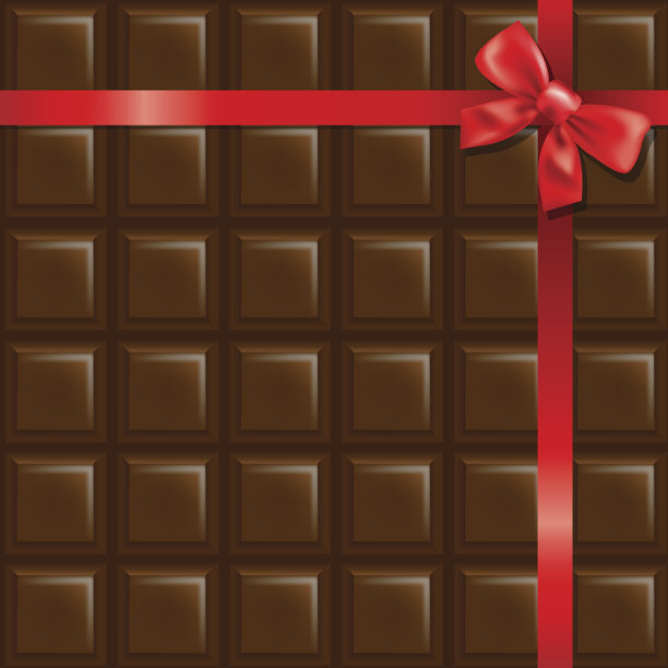 红色蝴蝶结巧克力图片下载