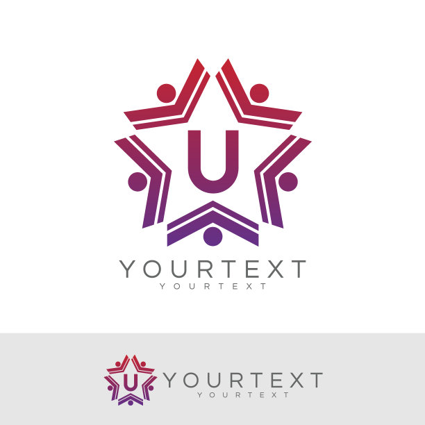 星人首字母U图标设计图片下载