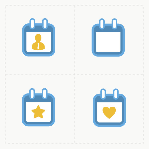 矢量日历图标上的白色图片下载