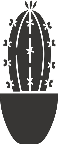 仙人掌在花盆的图标图片下载