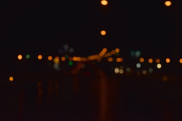 泰国曼谷夜晚的模糊散景灯光背景图片图片下载