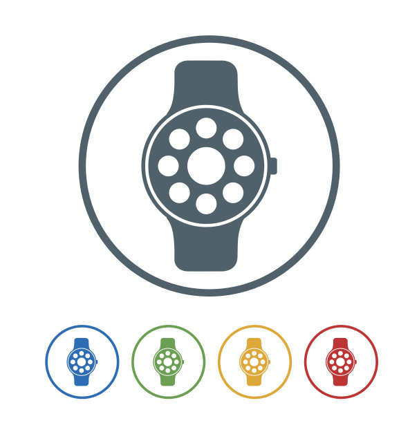 智能手表图标隔离在白色背景。矢量图的图标图片下载