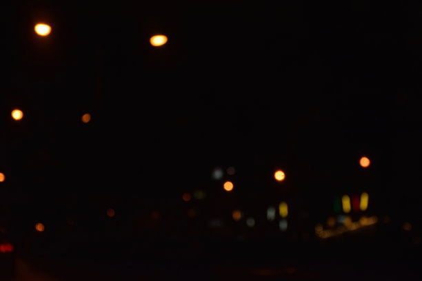 泰国曼谷夜晚的模糊散景灯光背景图片图片下载