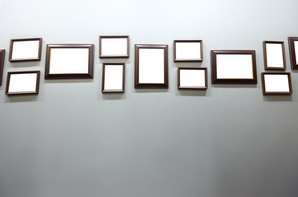 多幅胡桃木古典画空框图片下载