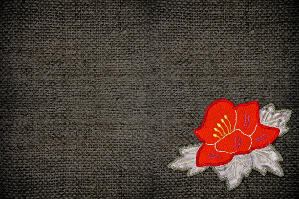 红色的花贴花图片下载