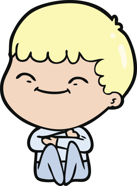 卡通微笑的男孩图片下载