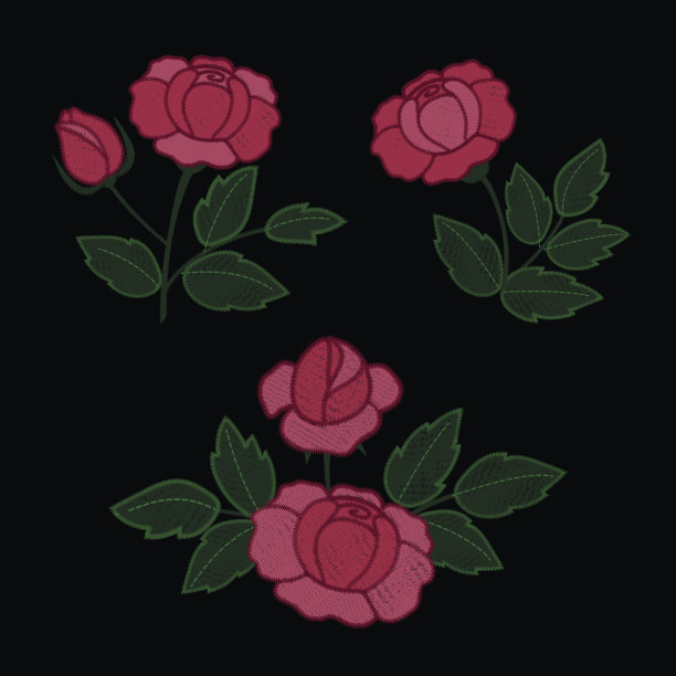 玫瑰刺绣集图片下载