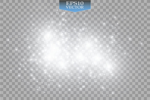 发出光的效果。闪闪发光的尘埃云。矢量插图。圣诞节图片下载