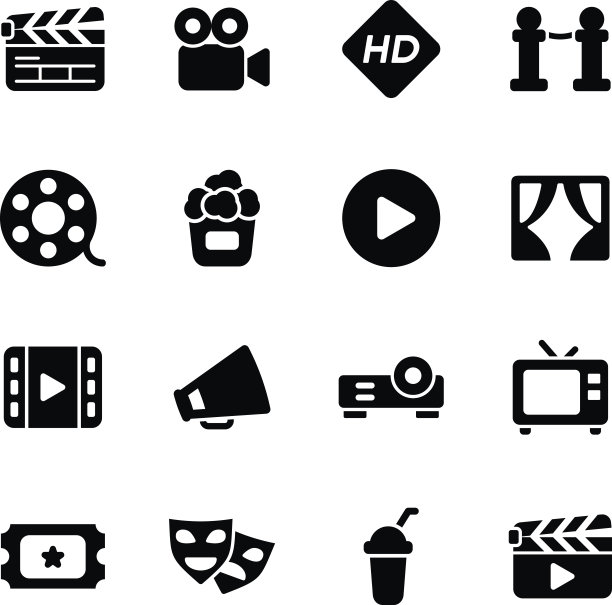 电影和电影图标图片下载