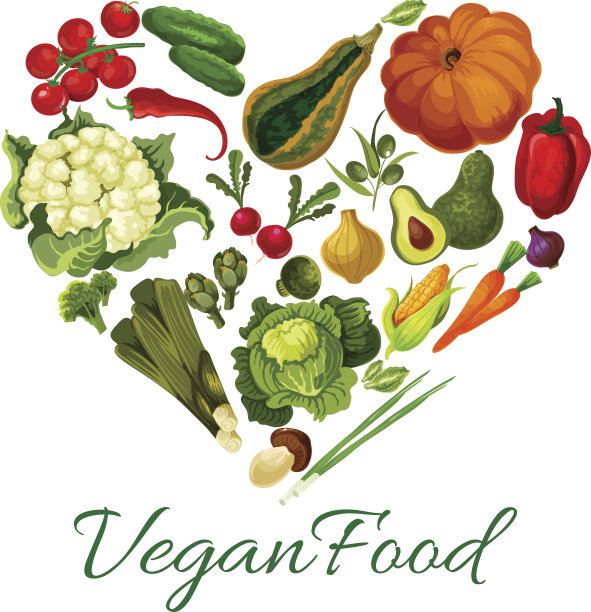 素食媒介海报与蔬菜图片下载