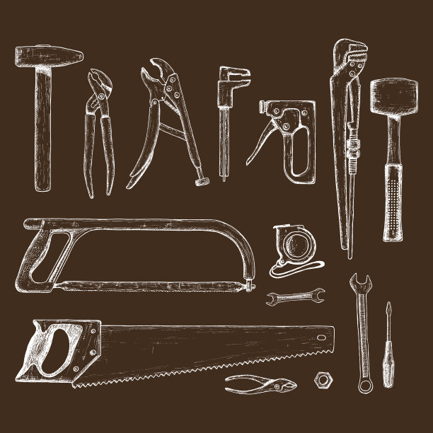 一组修复工具图标图片下载