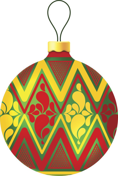 白色背景的圣诞球。矢量图素材图片