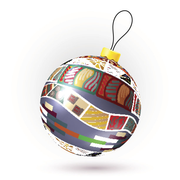 矢量圣诞装饰由部落形状。原创圆形设计元素。简单的装饰彩色插图印刷。图片下载