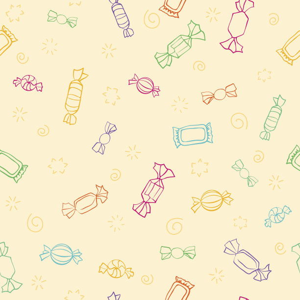 无缝彩色图案的糖果和糖果。图片下载