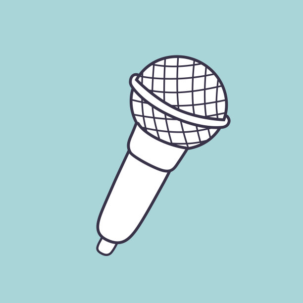 麦克风矢量图标。素材图片