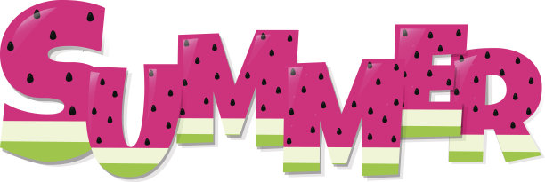 夏天西瓜文本图片下载