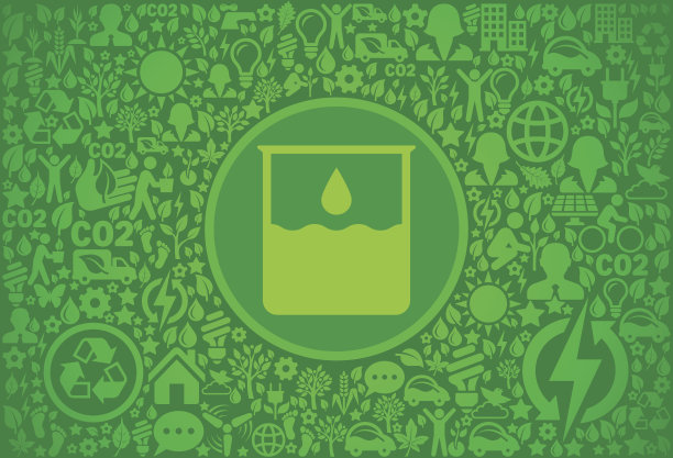 水杯环境绿色矢量图标模式图片下载