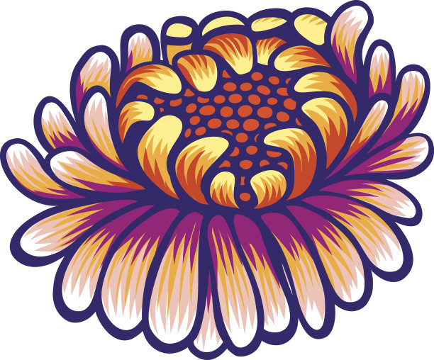 花卉手绘古董花。白色背景上的紫色花朵。热带花卉。奇异的纺织植物设计。夏季设计图片下载