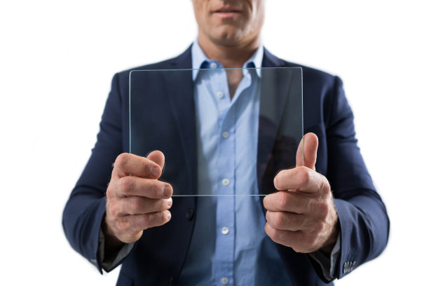 商人使用玻璃数字平板电脑图片下载