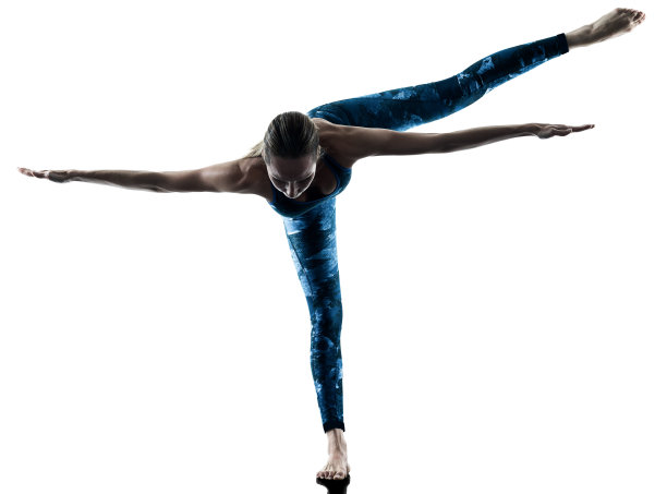 瑜伽锻炼剪影图片下载