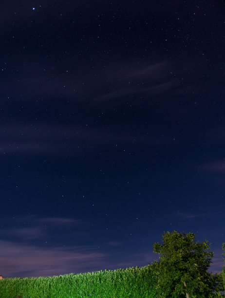 英格兰德文郡绿色田野上的星空图片下载
