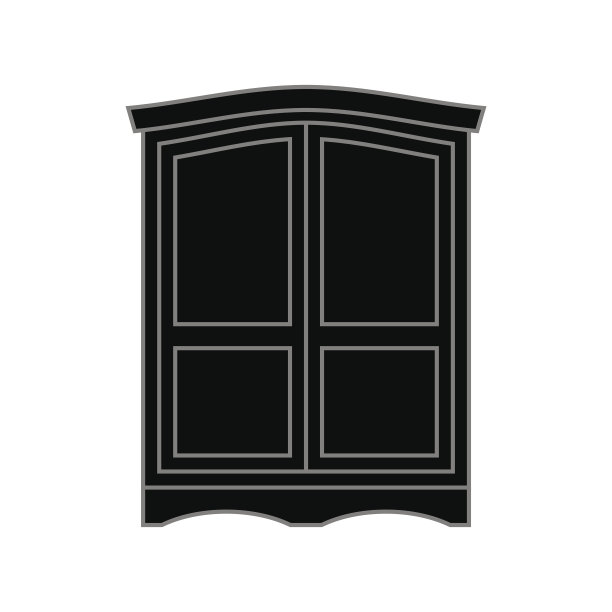 衣柜黑色复古。家具,衣服。的内阁。旧五斗橱图片下载