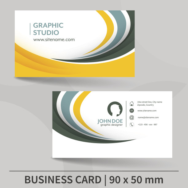 名片模板。矢量插图。图片下载