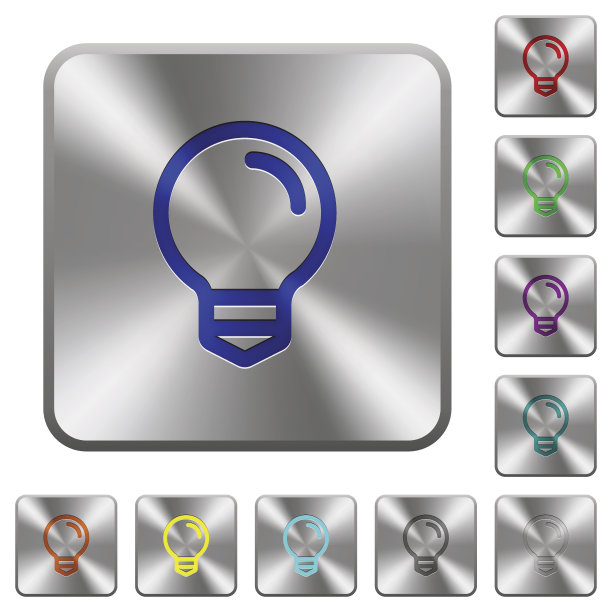 灯泡圆角方钢按钮图片下载