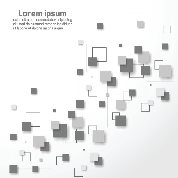 抽象模板与重叠的正方形干净的最小风格。现代的图形。设计元素。矢量图图片下载