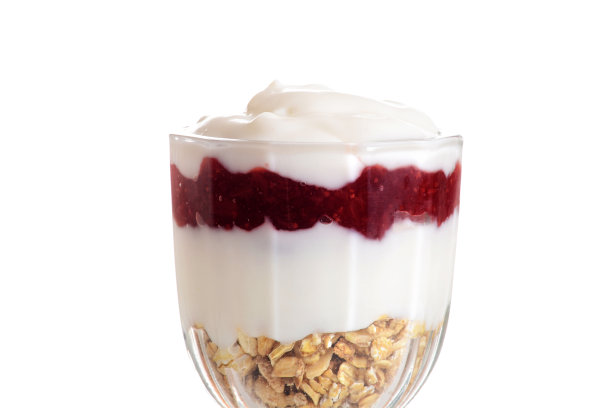 特写草莓香草冻糕图片下载