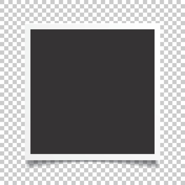 向量相框。一套逼真的纸即时照片。模板的设计。图片下载