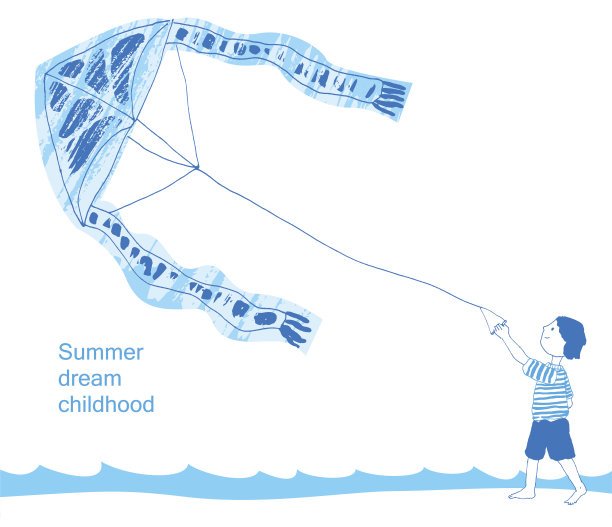 孩子，男孩，风筝，背景，图片下载