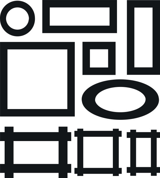 一组框架剪影图片下载