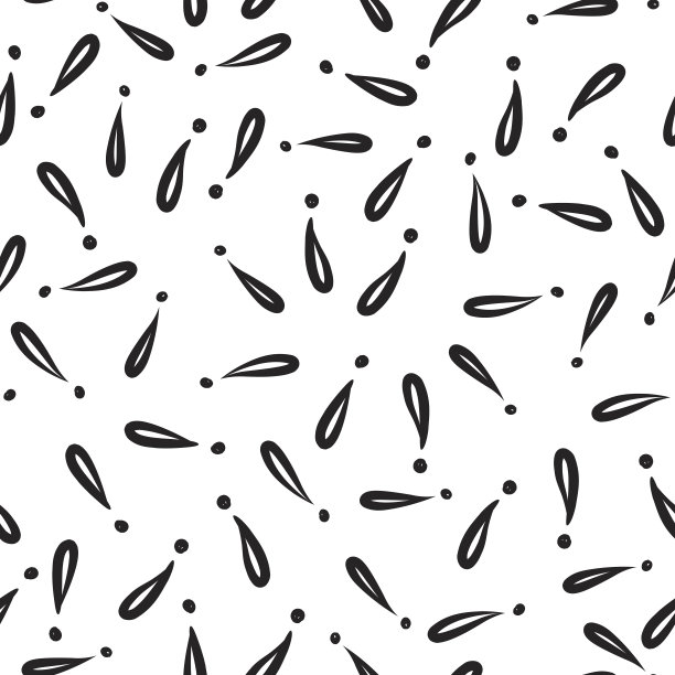 抽象符号白色点缀。感叹号无缝模式。标志背景图片下载