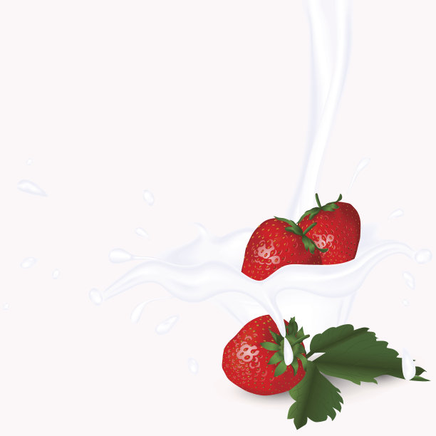 草莓牛奶中图片下载