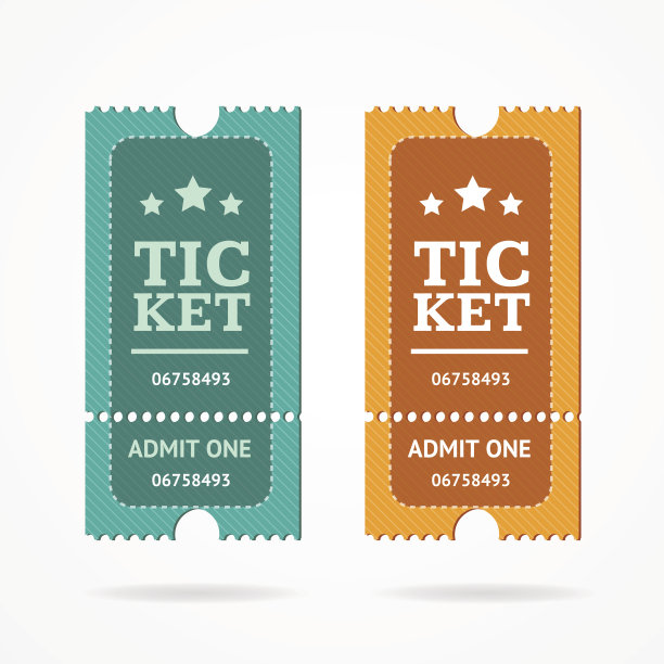 票图标空白承认设置复古旧风格。向量图片下载