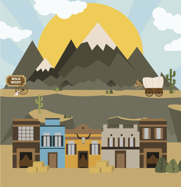 狂野西部派对邀请函海报图片下载