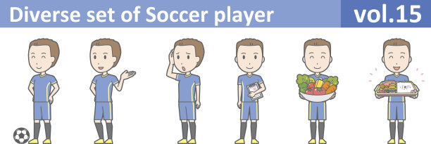 足球运动员，EPS10卷15图片下载