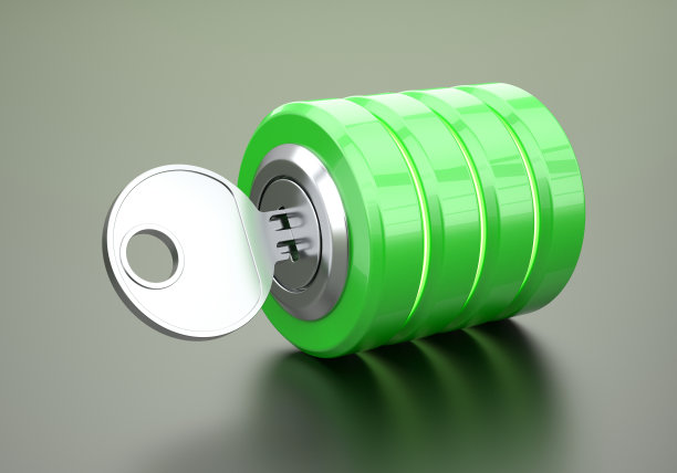 绿色数据库和密钥图片下载