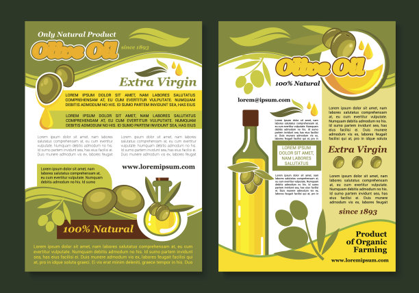 橄榄油海报模板为健康食品设计图片下载