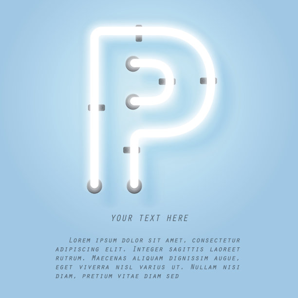 霓虹灯和字母图片下载