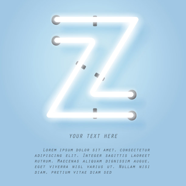 霓虹灯和字母图片下载