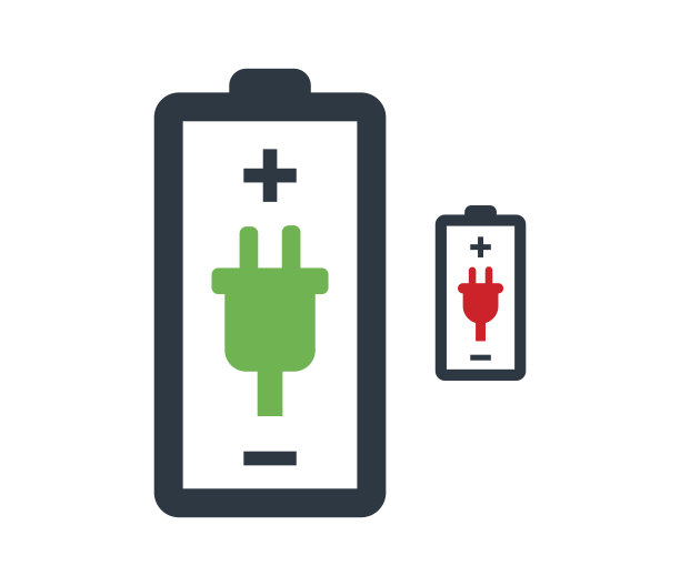 带有电源插头图标的电池图片下载