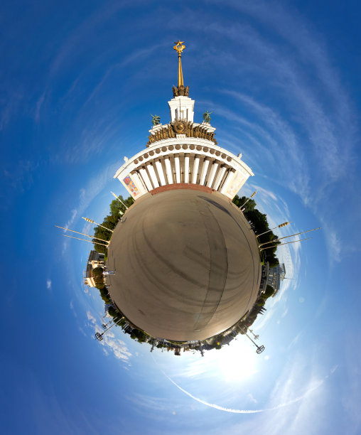 莫斯科VDNKh的小小星球效应图片下载