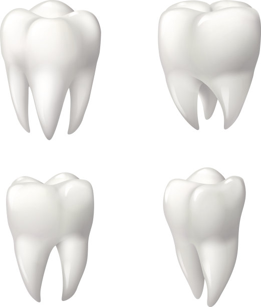 健康牙齿图标设置牙科设计素材图片