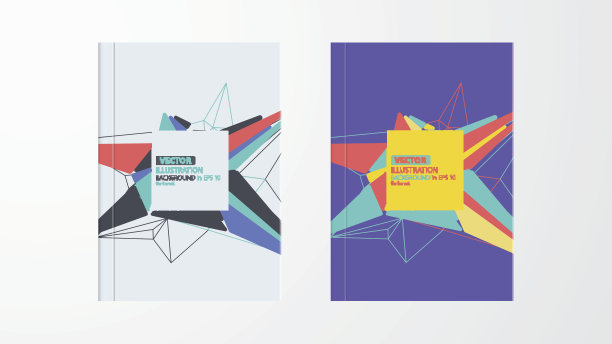 封面与几何图案。彩色的背景。适用于横幅，海报，海报，传单。Eps10向量模板。图片下载